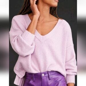 Anthrppologie Pilcro Purple Boxy Pullover Sweater
